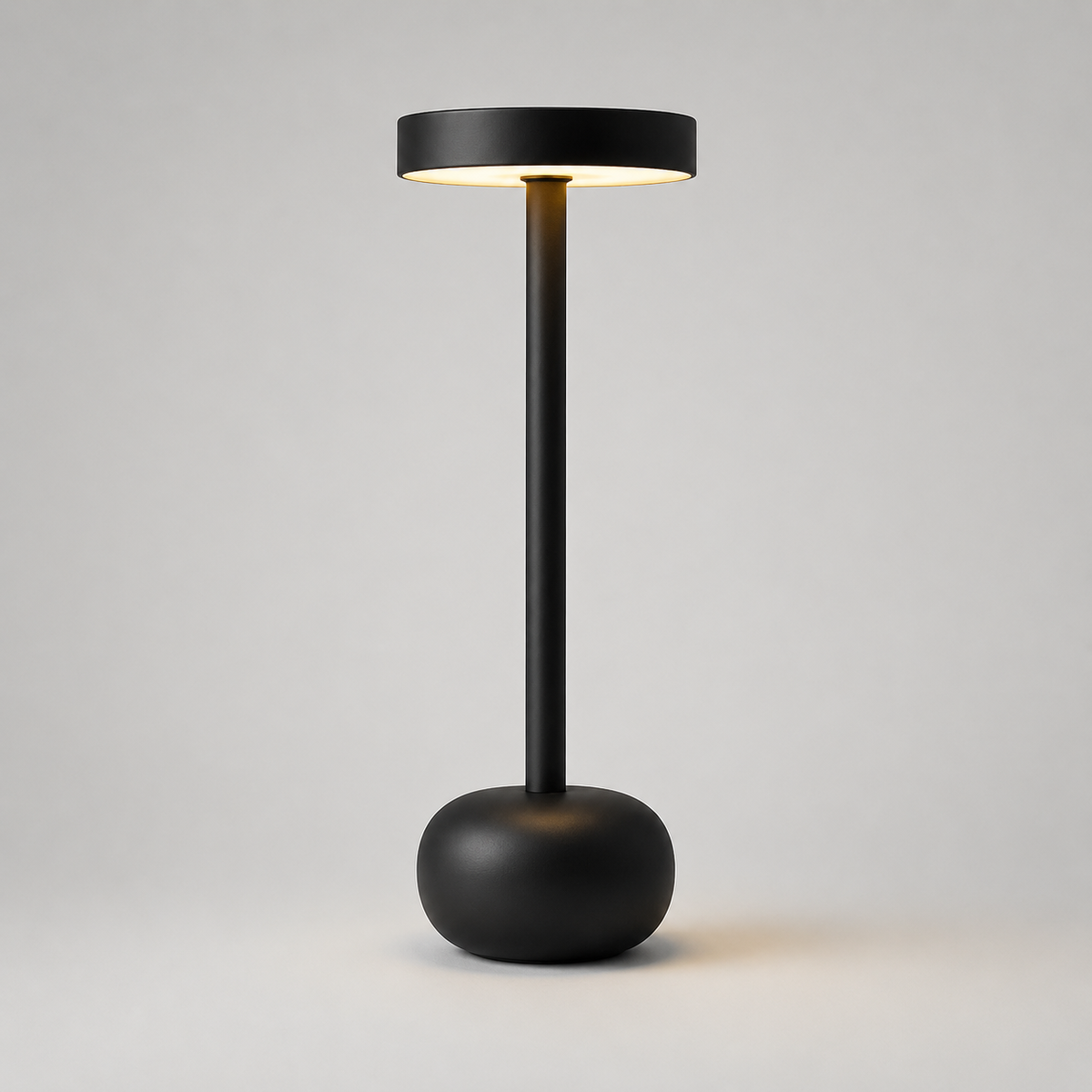 Black Rechargeable Table Lamp – Stepless Dimming, Cordless 0