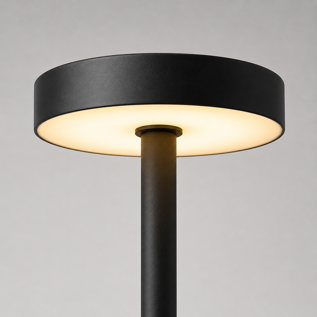 Black Rechargeable Table Lamp – Stepless Dimming, Cordless 1