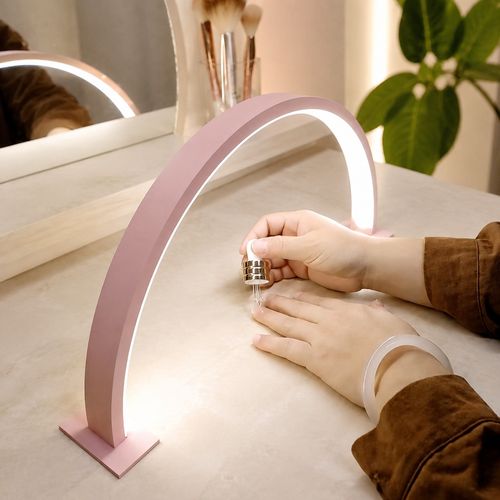 Desk Lamp | Crescent Moon Arc Task Light, Dimmable USB LED, Metal 3