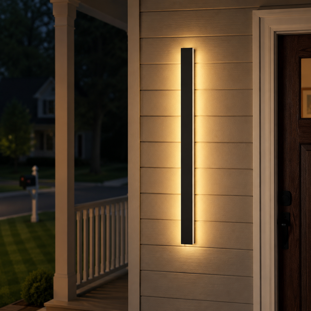 Linear Outdoor and Indoor Wall Sconce, Metal And Acrylic, LED Lighting 2