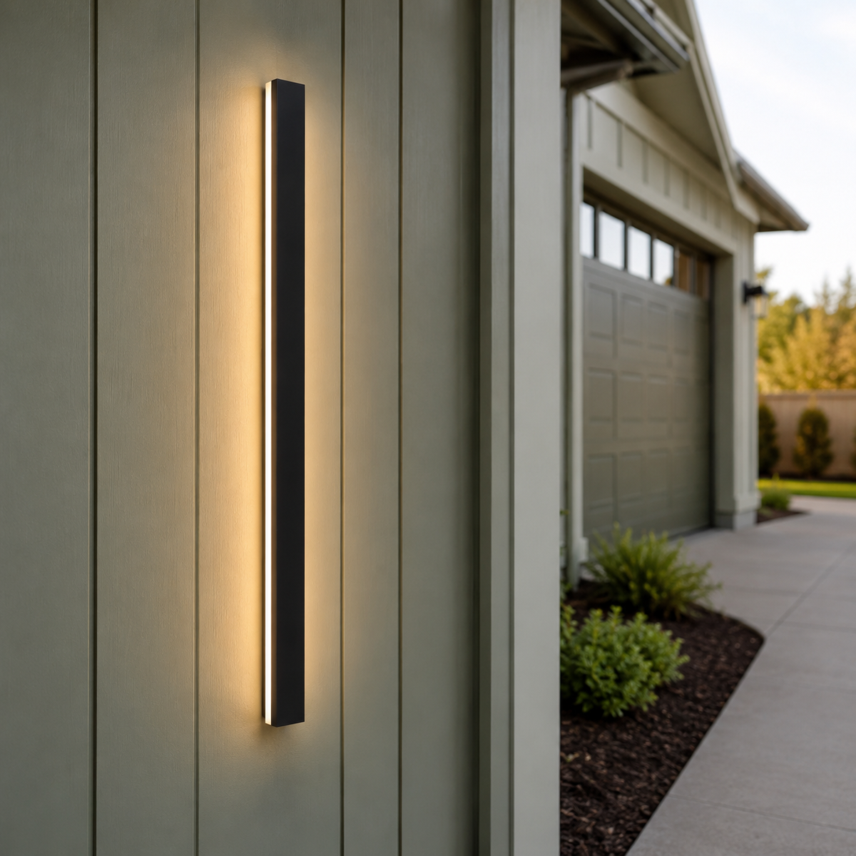 Linear Outdoor and Indoor Wall Sconce, Metal And Acrylic, LED Lighting 4