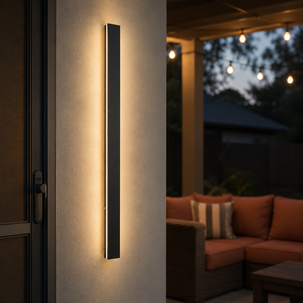 Linear Outdoor and Indoor Wall Sconce, Metal And Acrylic, LED Lighting 5
