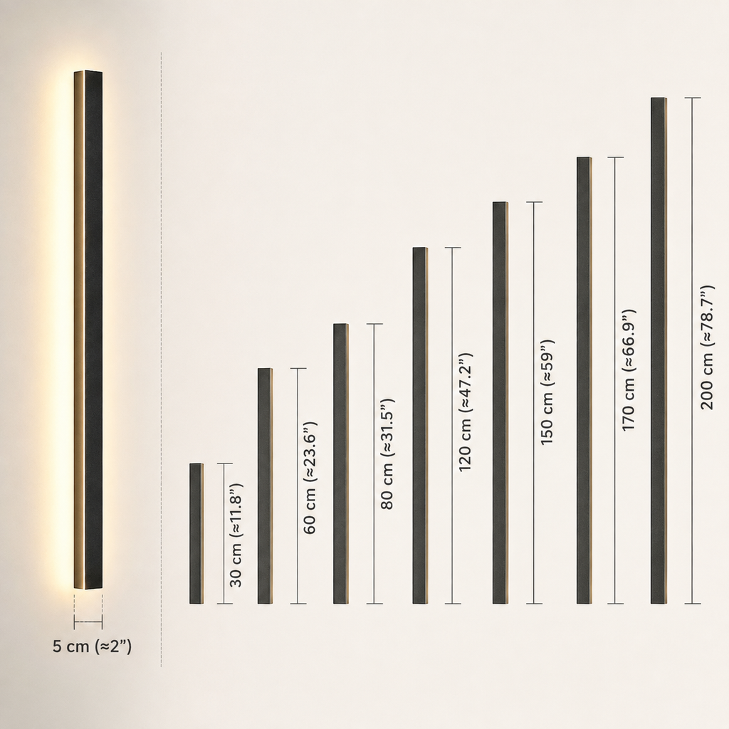 Linear Outdoor and Indoor Wall Sconce, Metal And Acrylic, LED Lighting 6