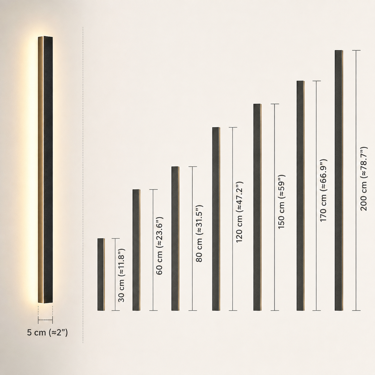 Linear Outdoor and Indoor Wall Sconce, Metal And Acrylic, LED Lighting 6