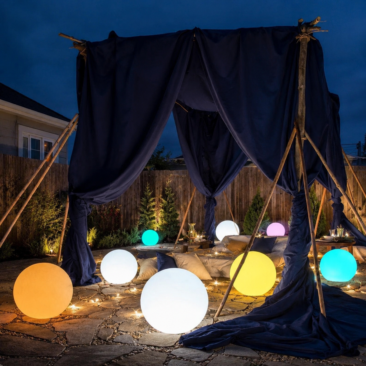 LuminaraSphere | Vibrant Rechargeable Floating Pool Light with Remote Control 4