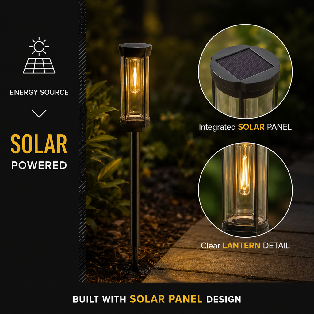 Luminara | Modern Elegant Solar Pathway Lights for Outdoor Walkways 4