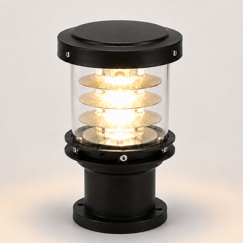 Luminara | Stylish Warm White Solar Outdoor Post Light Fixture 0