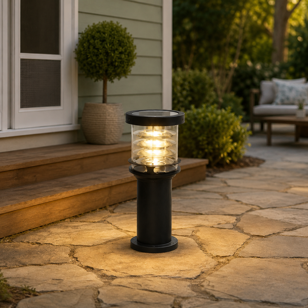 Luminara | Stylish Warm White Solar Outdoor Post Light Fixture 5