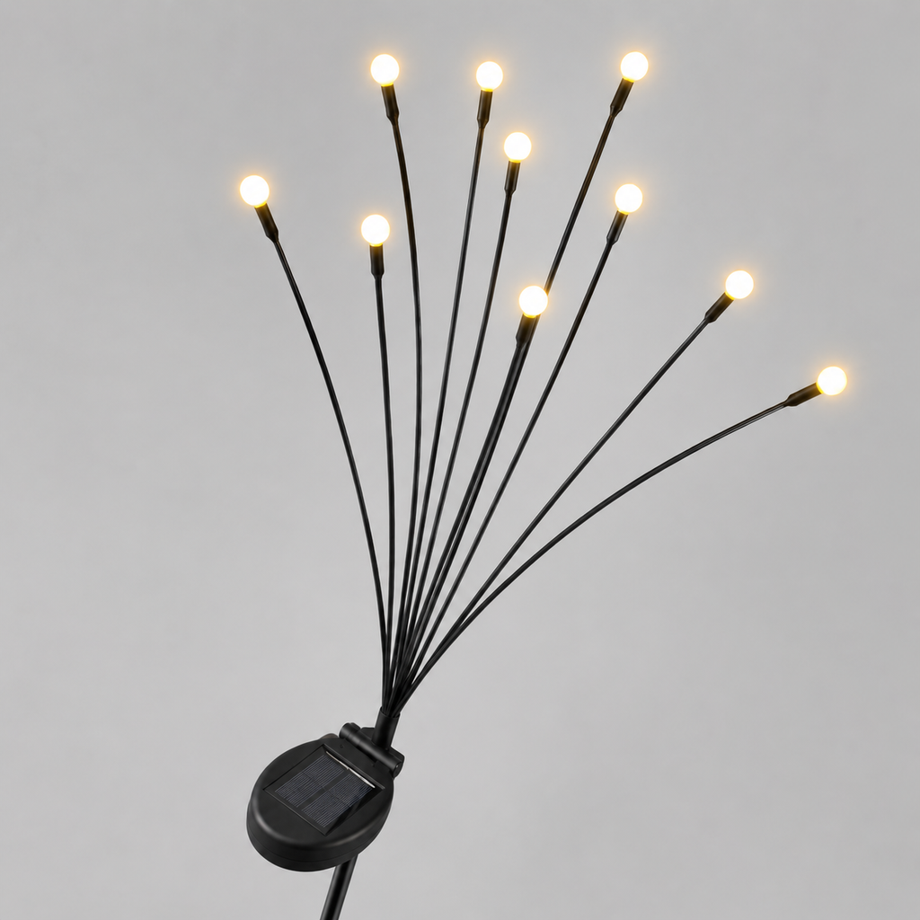 LumosGlow | Enchanting Solar Garden Lights with Flexible Firefly Design 1