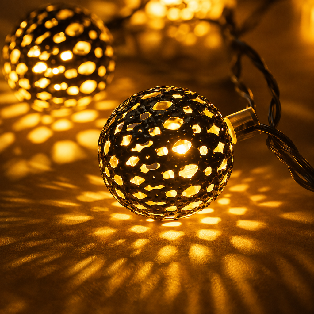 Lumosphere | Enchanting Solar Powered Fairy Lights with Moroccan Globes 7