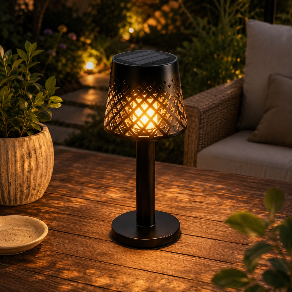 LunaGlow | Stylish Cordless Solar Table Lamp Set with Warm White Light 1