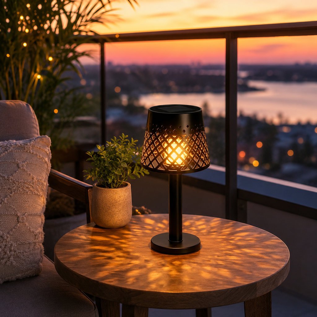 LunaGlow | Stylish Cordless Solar Table Lamp Set with Warm White Light 2