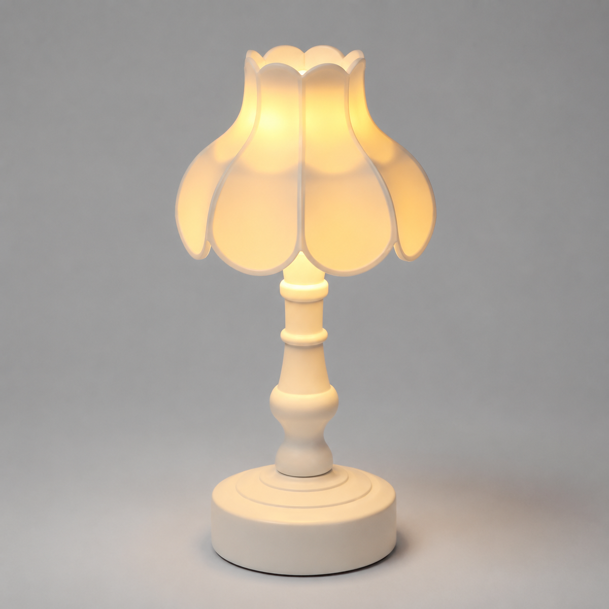 Mini Vintage Night Light – Flower Shade Table Lamp, Cordless 0