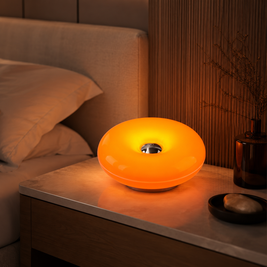 Orange Donut Touch Lamp – Rechargeable & Dimmable 2