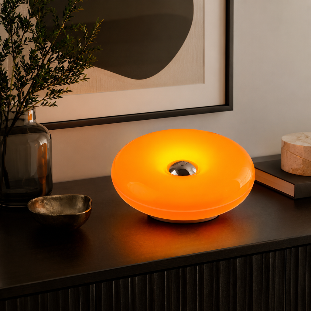 Orange Donut Touch Lamp – Rechargeable & Dimmable 3