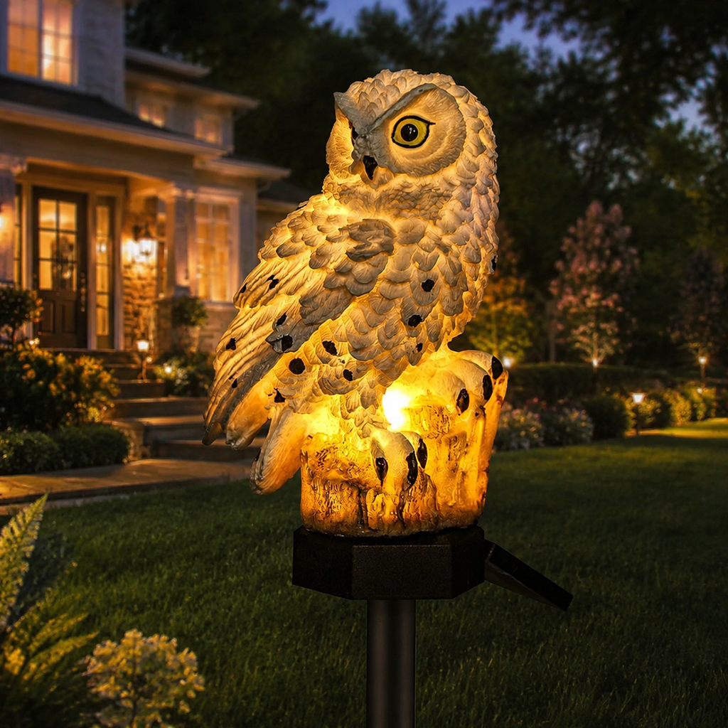 OwlGlow | Charming Solar Garden Light for Outdoor Pathway Illumination 0
