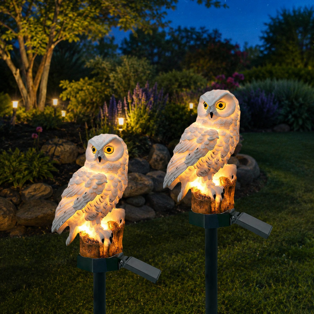 OwlGlow | Charming Solar Garden Light for Outdoor Pathway Illumination 2