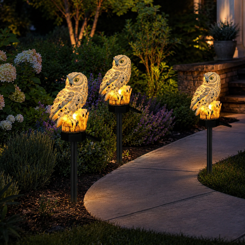 OwlGlow | Charming Solar Garden Light for Outdoor Pathway Illumination 4