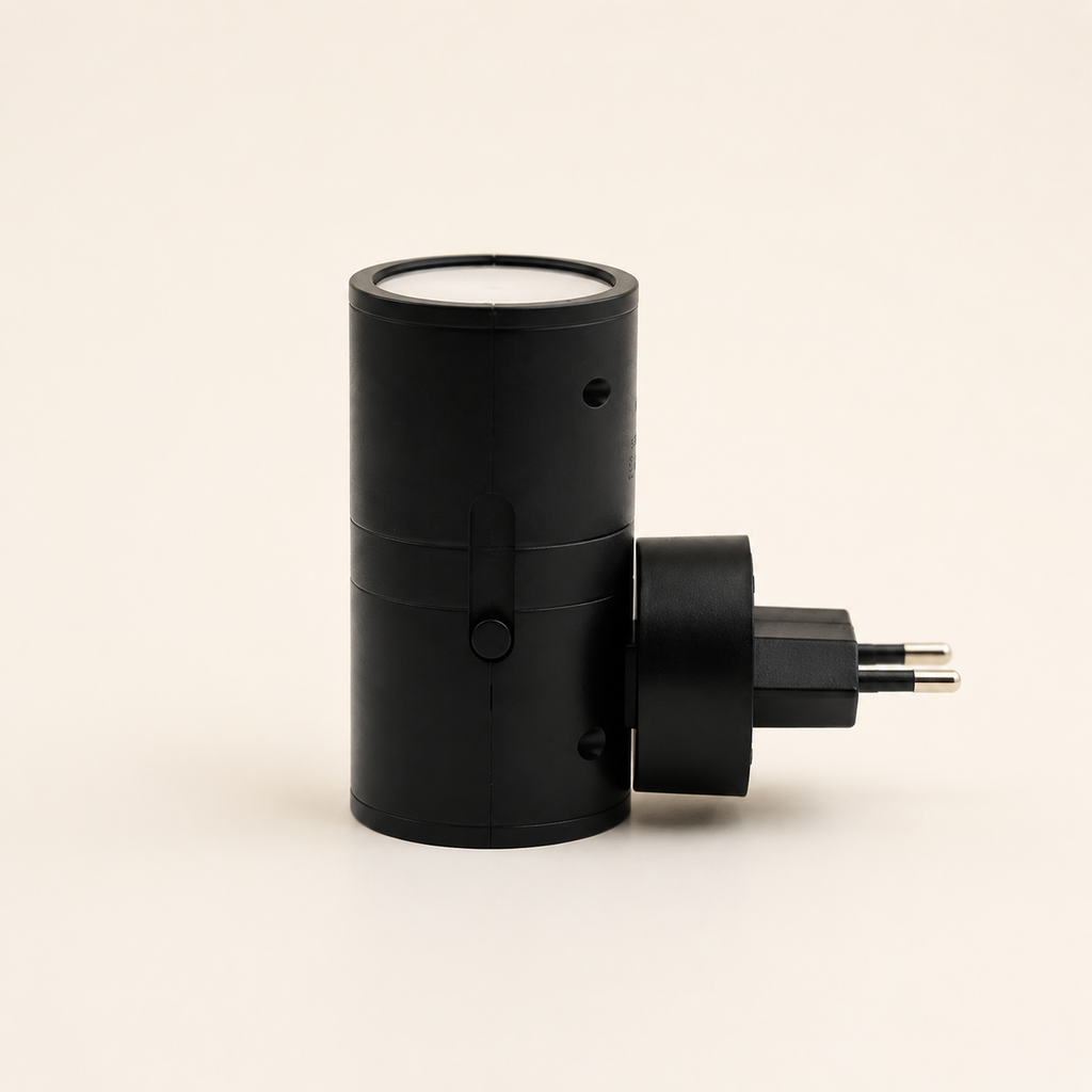 Plug In Night Light | Dimmable LED Dusk To Dawn Sensor, Metal And Plastic, Black 0