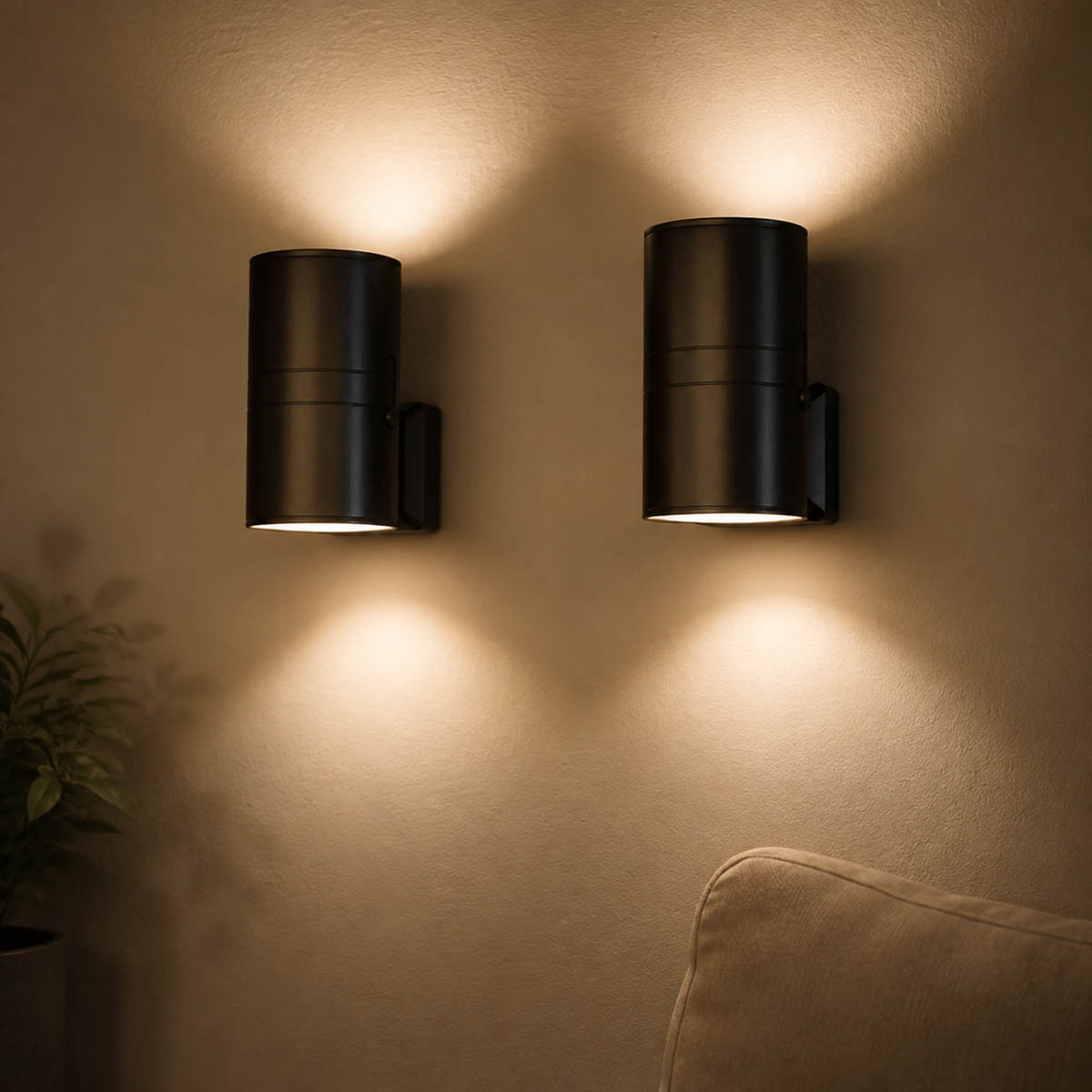 Plug In Night Light | Dimmable LED Dusk To Dawn Sensor, Metal And Plastic, Black 1