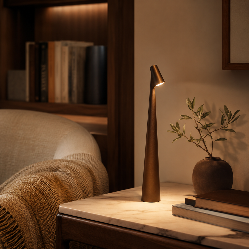 Rechargeable Table Lamp, Aluminum, Dimmable 2700K Warm White LED 1