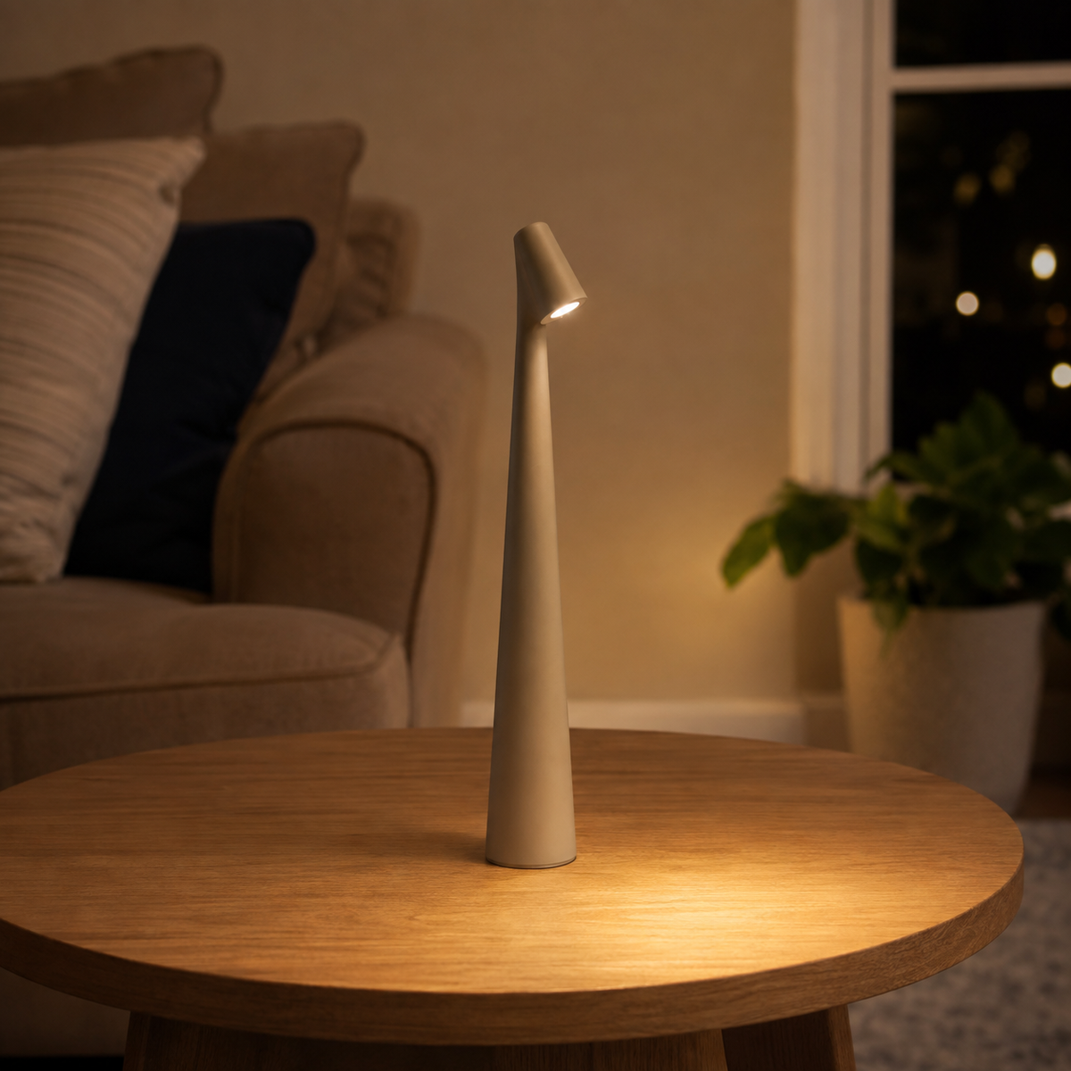 Rechargeable Table Lamp, Aluminum, Dimmable 2700K Warm White LED 2