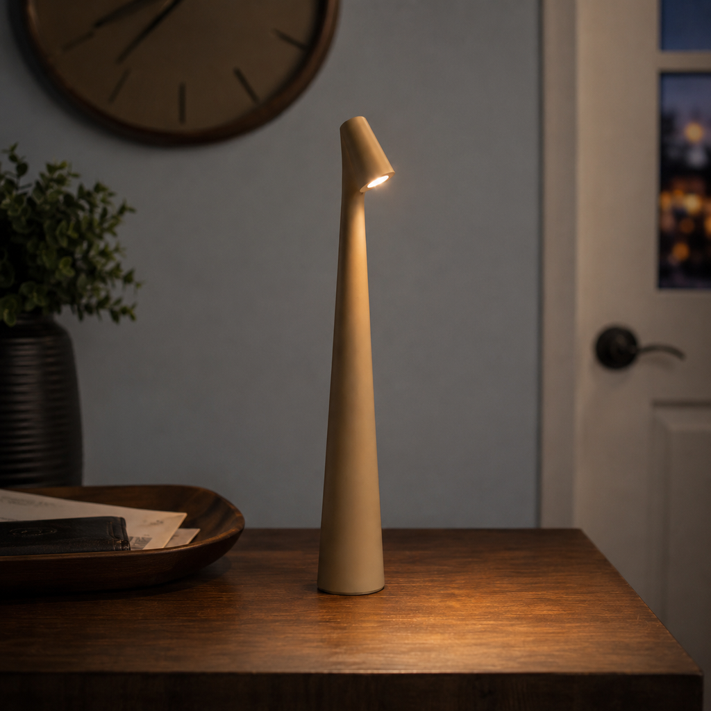 Rechargeable Table Lamp, Aluminum, Dimmable 2700K Warm White LED 3