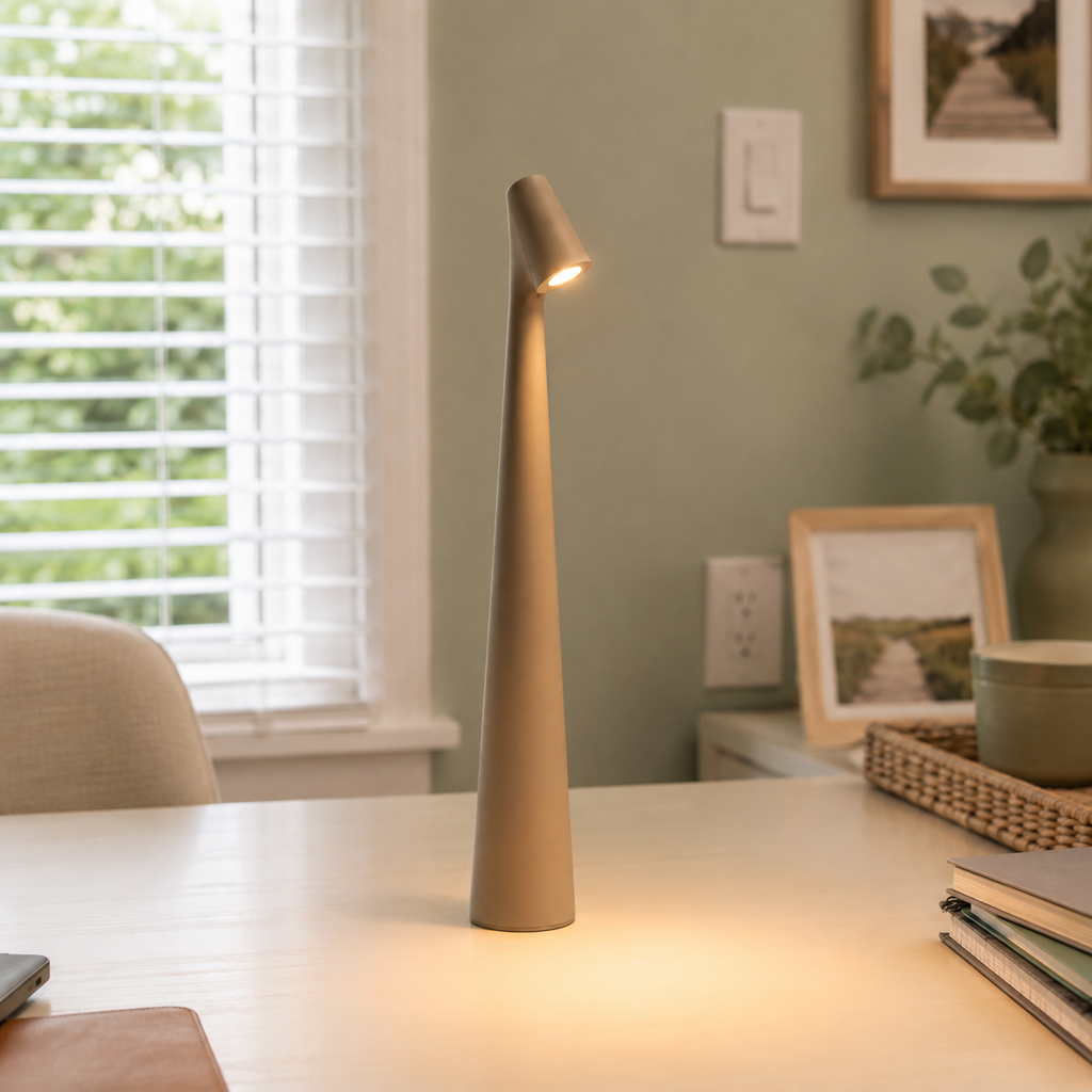 Rechargeable Table Lamp, Aluminum, Dimmable 2700K Warm White LED 4