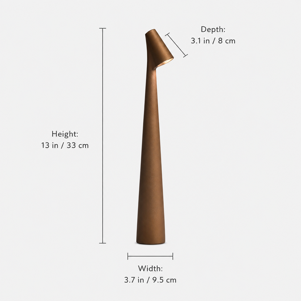 Rechargeable Table Lamp, Aluminum, Dimmable 2700K Warm White LED 5