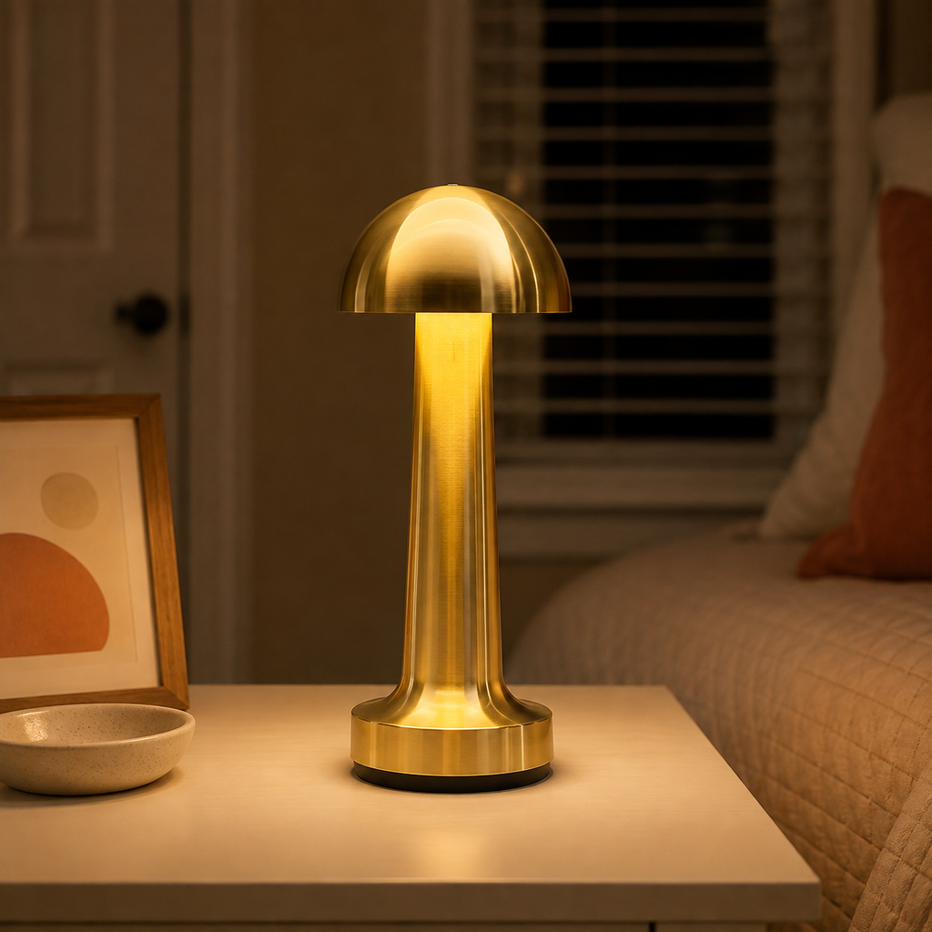 Rechargeable Table Lamp, Cordless Design, Iron And Acrylic, Three Light Tones 1