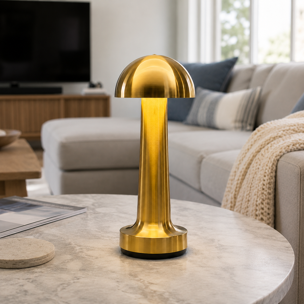 Rechargeable Table Lamp, Cordless Design, Iron And Acrylic, Three Light Tones 3