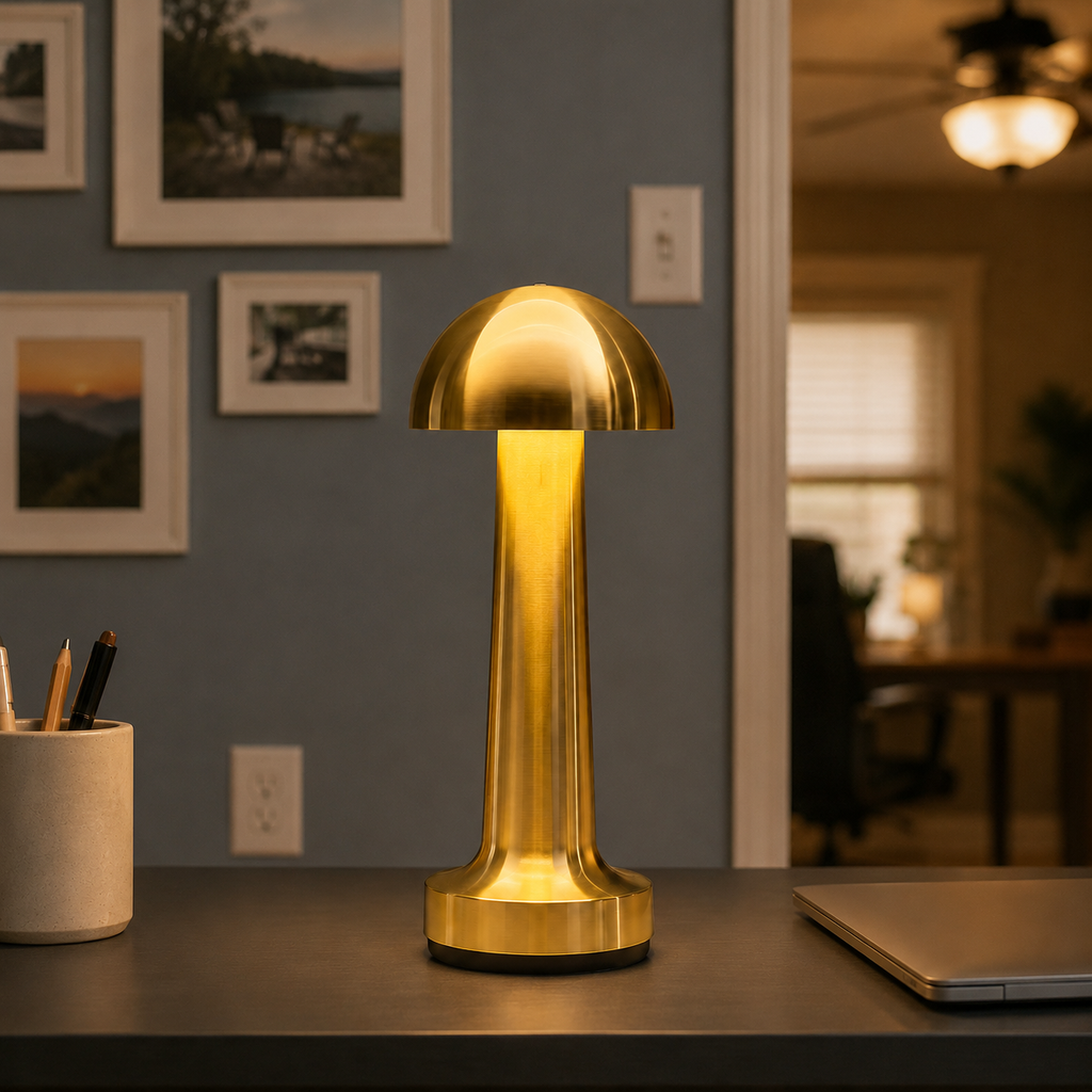 Rechargeable Table Lamp, Cordless Design, Iron And Acrylic, Three Light Tones 4