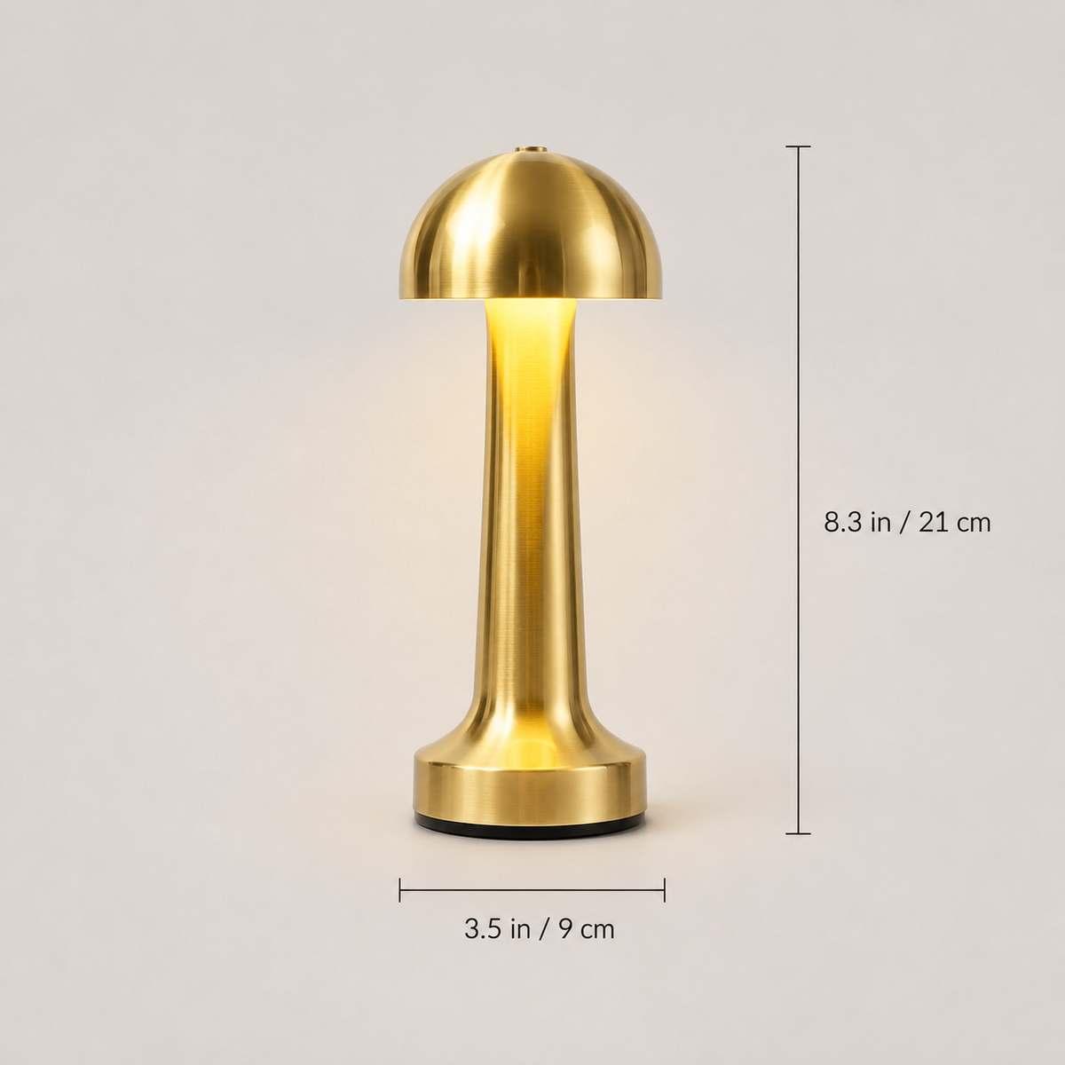 Rechargeable Table Lamp, Cordless Design, Iron And Acrylic, Three Light Tones 5