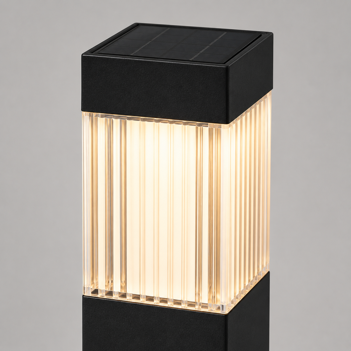 Solara | Elegant Solar Garden Lights Set of 4 with Ribbed Shades 1