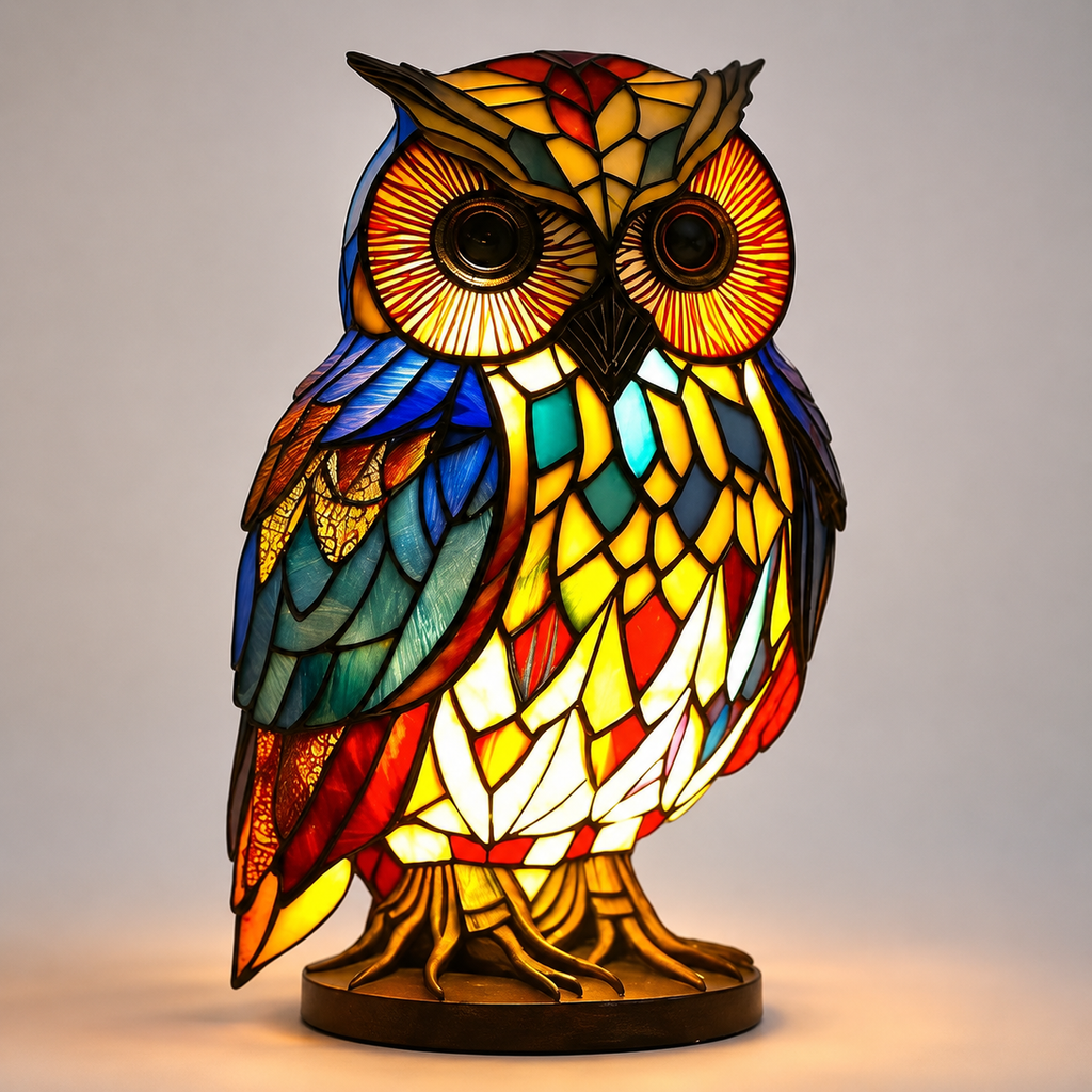 Table Lamp – Animal Shaped Mosaic Style Design, Multicolor Decorative Light 2