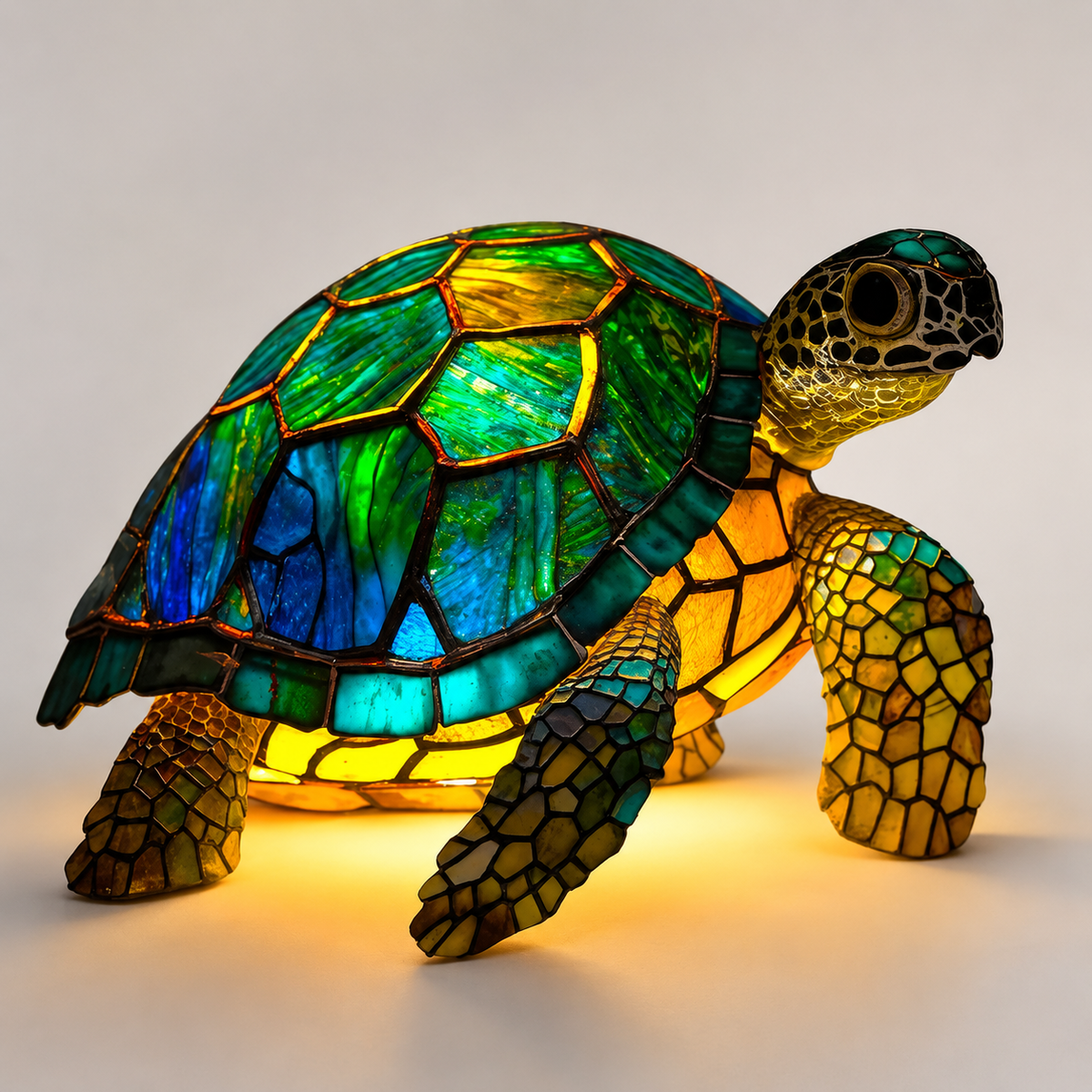 Table Lamp – Animal Shaped Mosaic Style Design, Multicolor Decorative Light 9