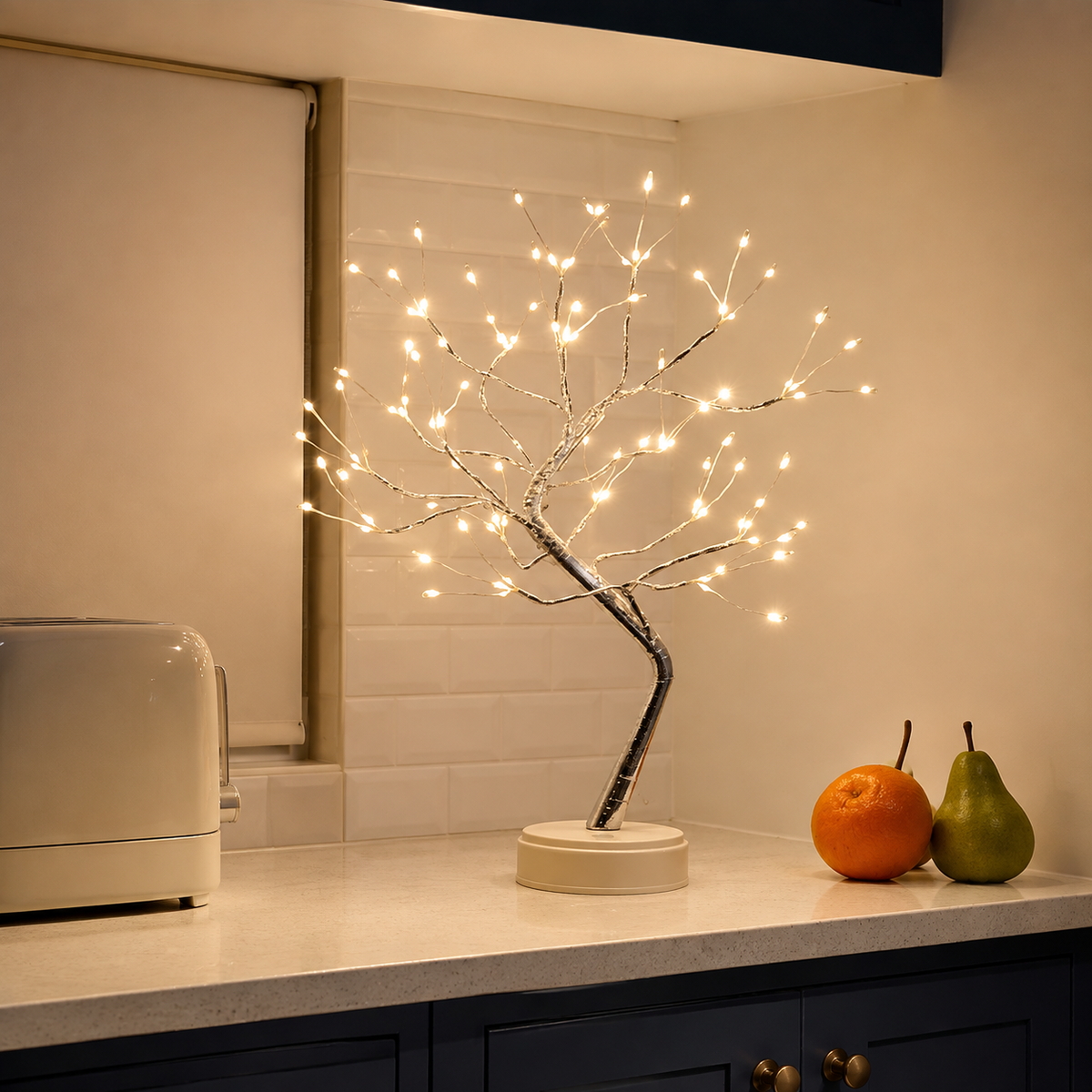 Table Lamp, Branching Copper Wire Tree Design, PVC And Copper, Warm White LED 2