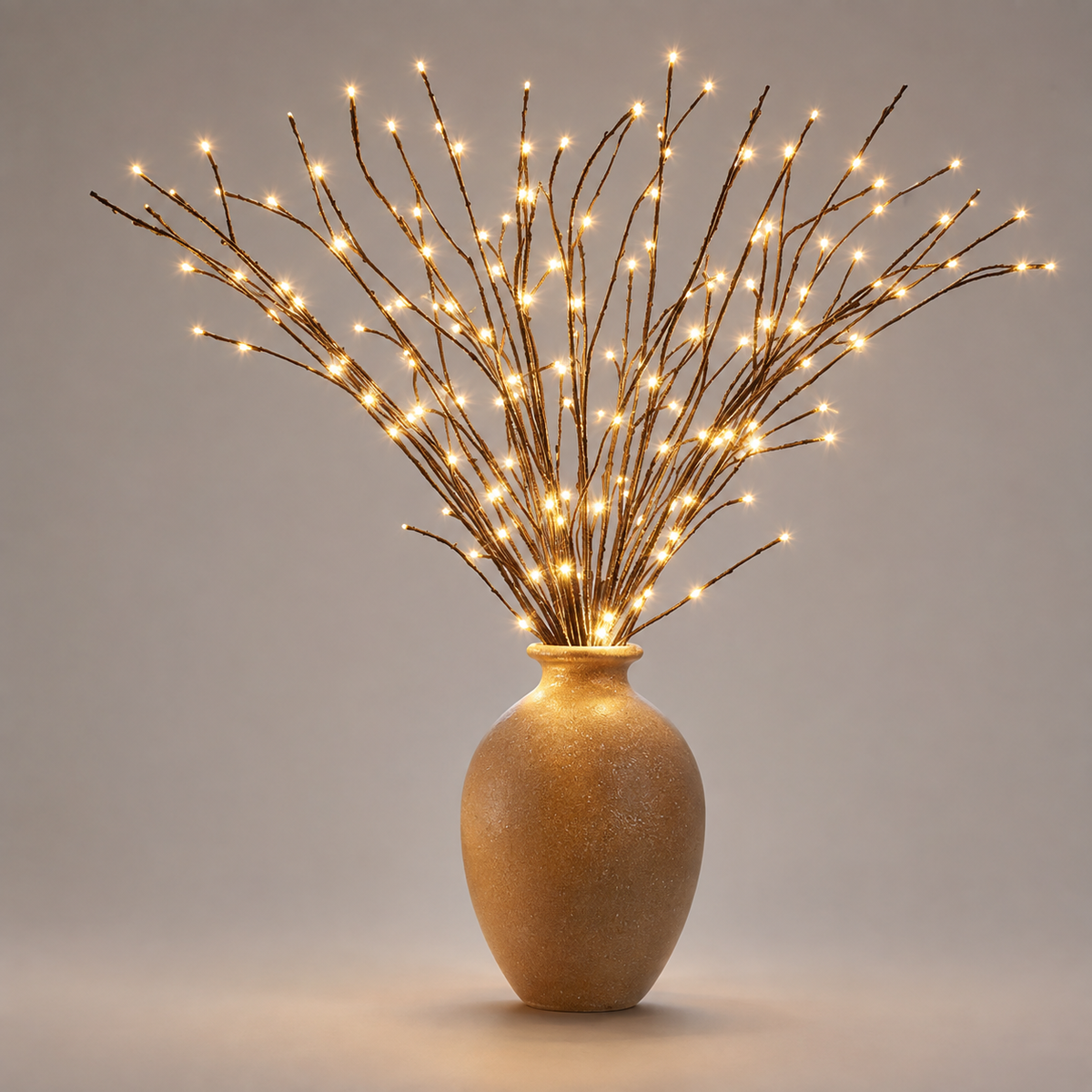 Table Lamp – Decorative LED Willow Branch Set, PVC Plastic, Warm White Battery Operated Light 0