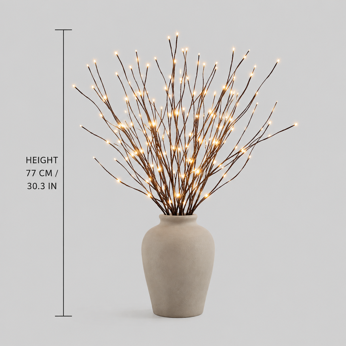Table Lamp – Decorative LED Willow Branch Set, PVC Plastic, Warm White Battery Operated Light 2