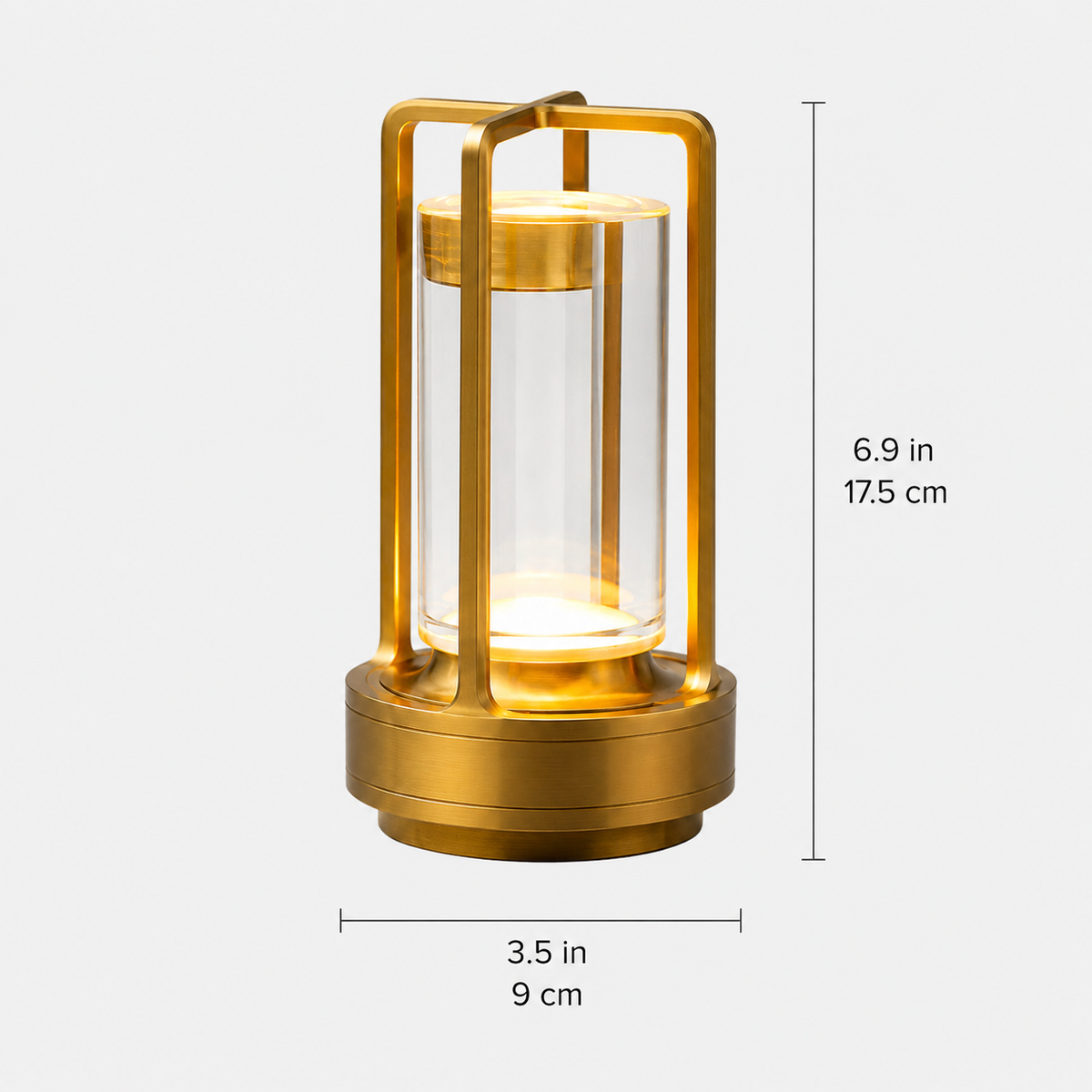 Table Lamp, Portable Cordless Design, Aluminum and Acrylic, Dimmable LED Lighting 2