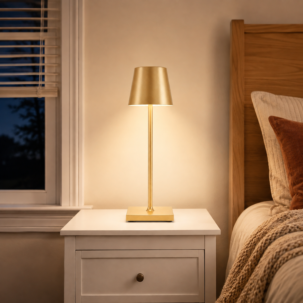Table Lamp, Rechargeable Cordless Design, Aluminum And Acrylic, Adjustable 3000K 4000K 6000K Light 1