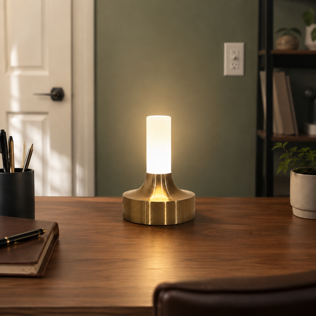 Table Lamp, Rechargeable Cordless Design, Aluminum, Touch Dimming And Three Color Temperatures 2