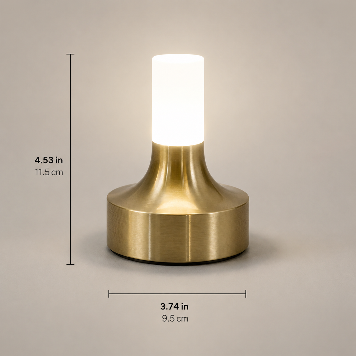 Table Lamp, Rechargeable Cordless Design, Aluminum, Touch Dimming And Three Color Temperatures 5