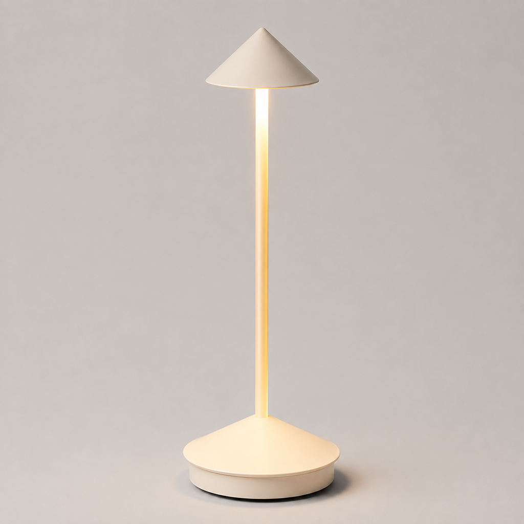 Table Lamp, Rechargeable Cordless Design, Aluminum and Polycarbonate, Warm White LED 0