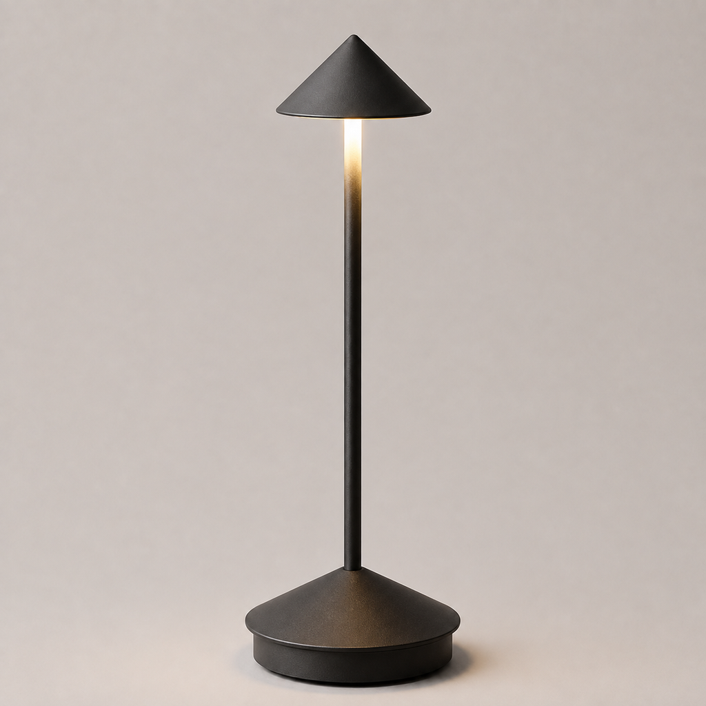 Table Lamp, Rechargeable Cordless Design, Aluminum and Polycarbonate, Warm White LED 10