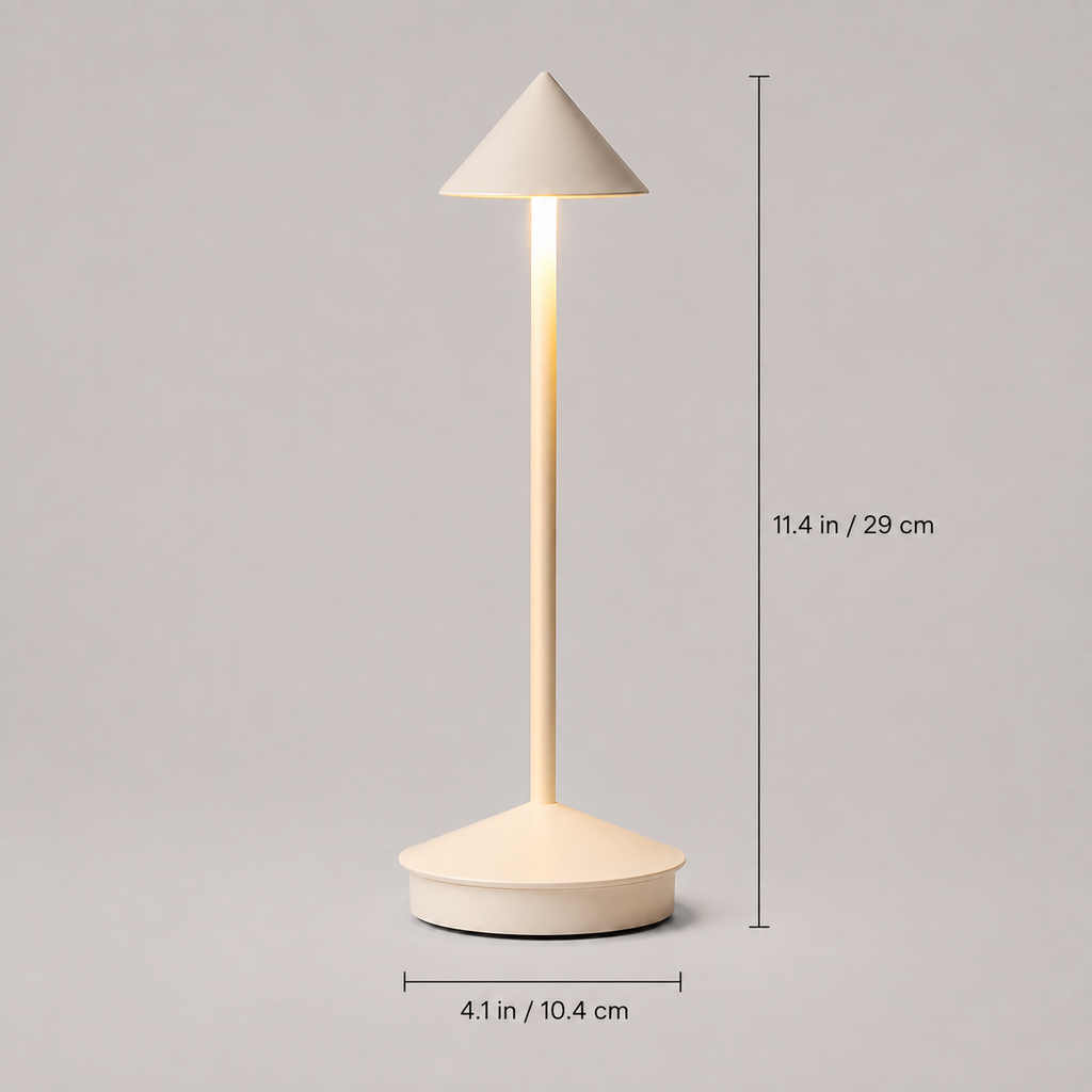 Table Lamp, Rechargeable Cordless Design, Aluminum and Polycarbonate, Warm White LED 2