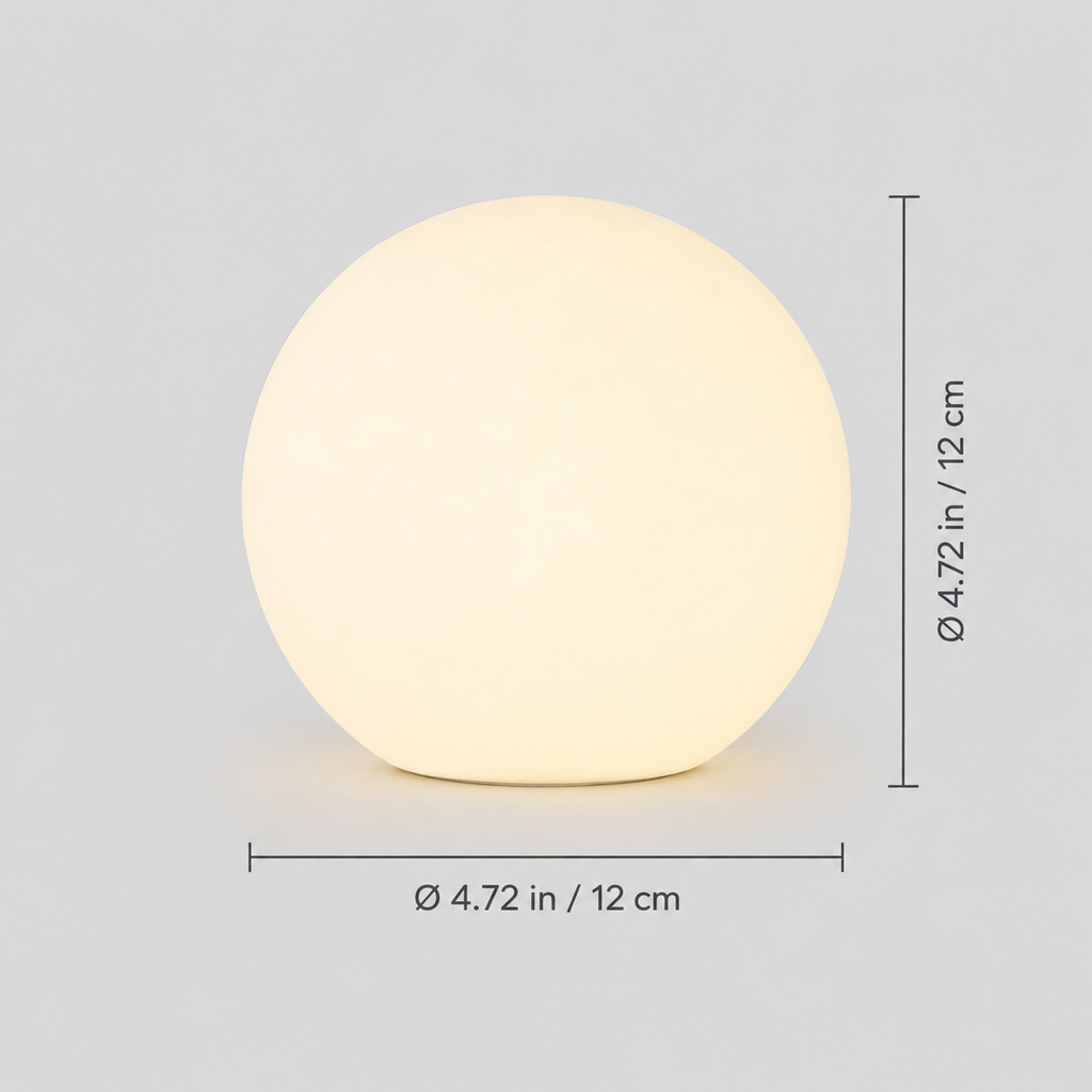Table Lamp, Rechargeable Cordless Globe Design, Polyethylene, 16 Selectable LED Colors 2