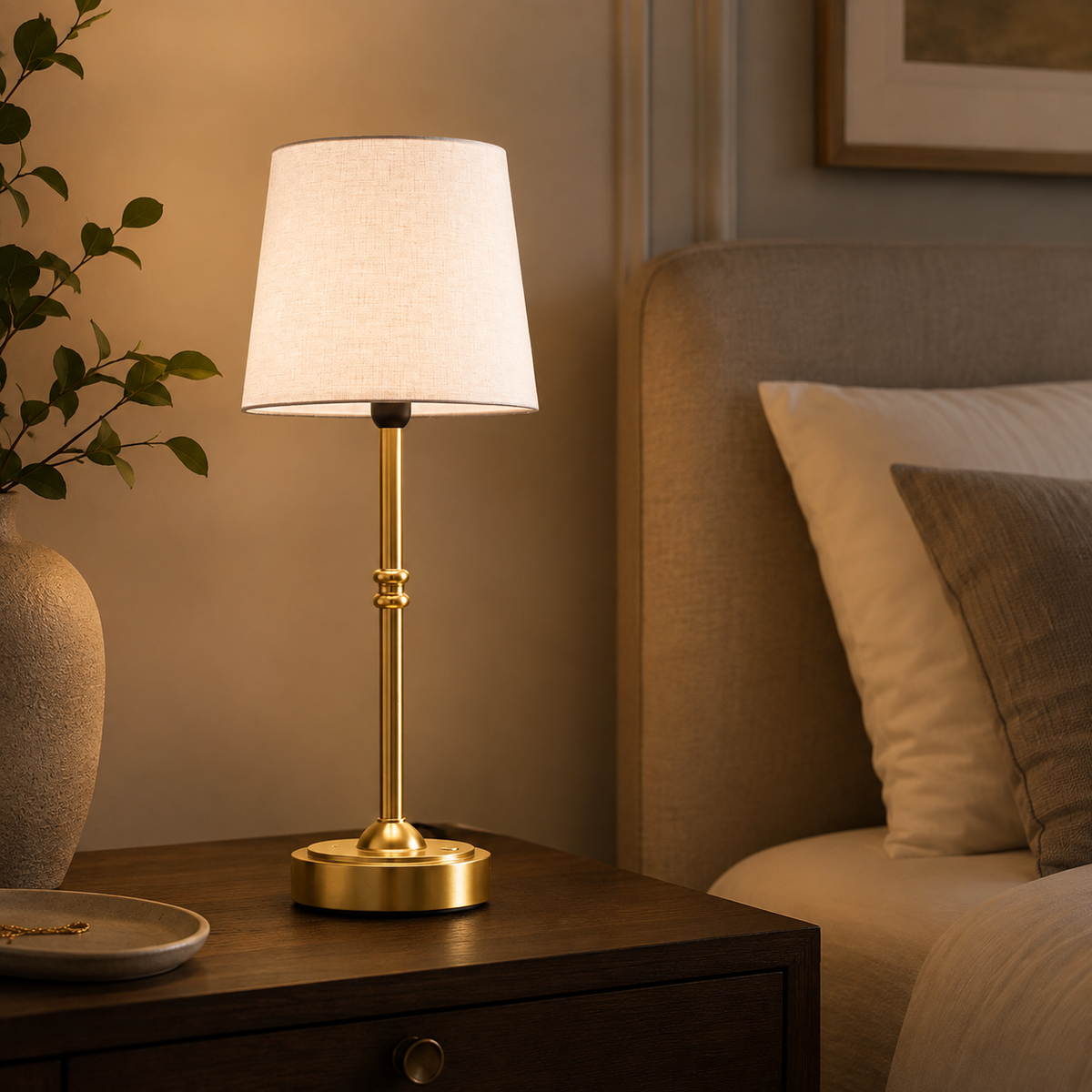 Table Lamp, Wireless Rechargeable Design, 48 Hour Operating Time, Touch Control 1