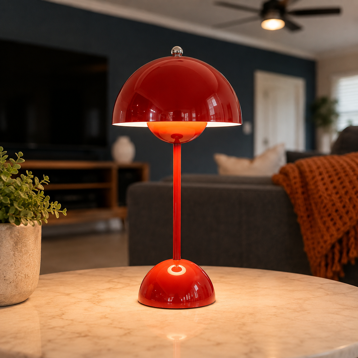 Table Lamp, Wireless and Wired, Polycarbonate and Steel, Three Color Temperatures 4