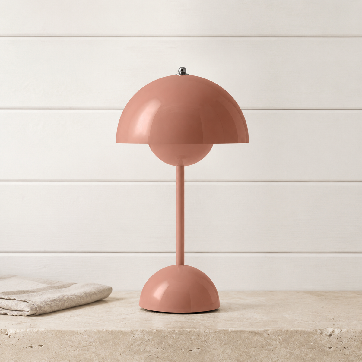 Table Lamp | Dome Shade With Three Brightness Levels, Metal, Gray 2